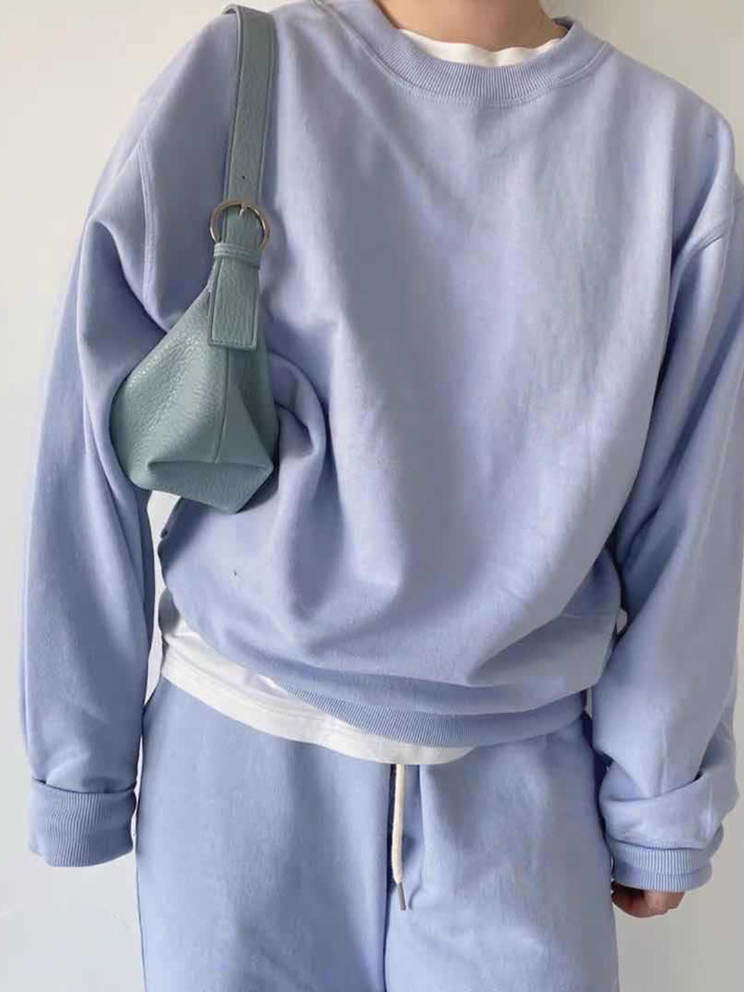 Women's Textured Solid Sling Bag- Blue
