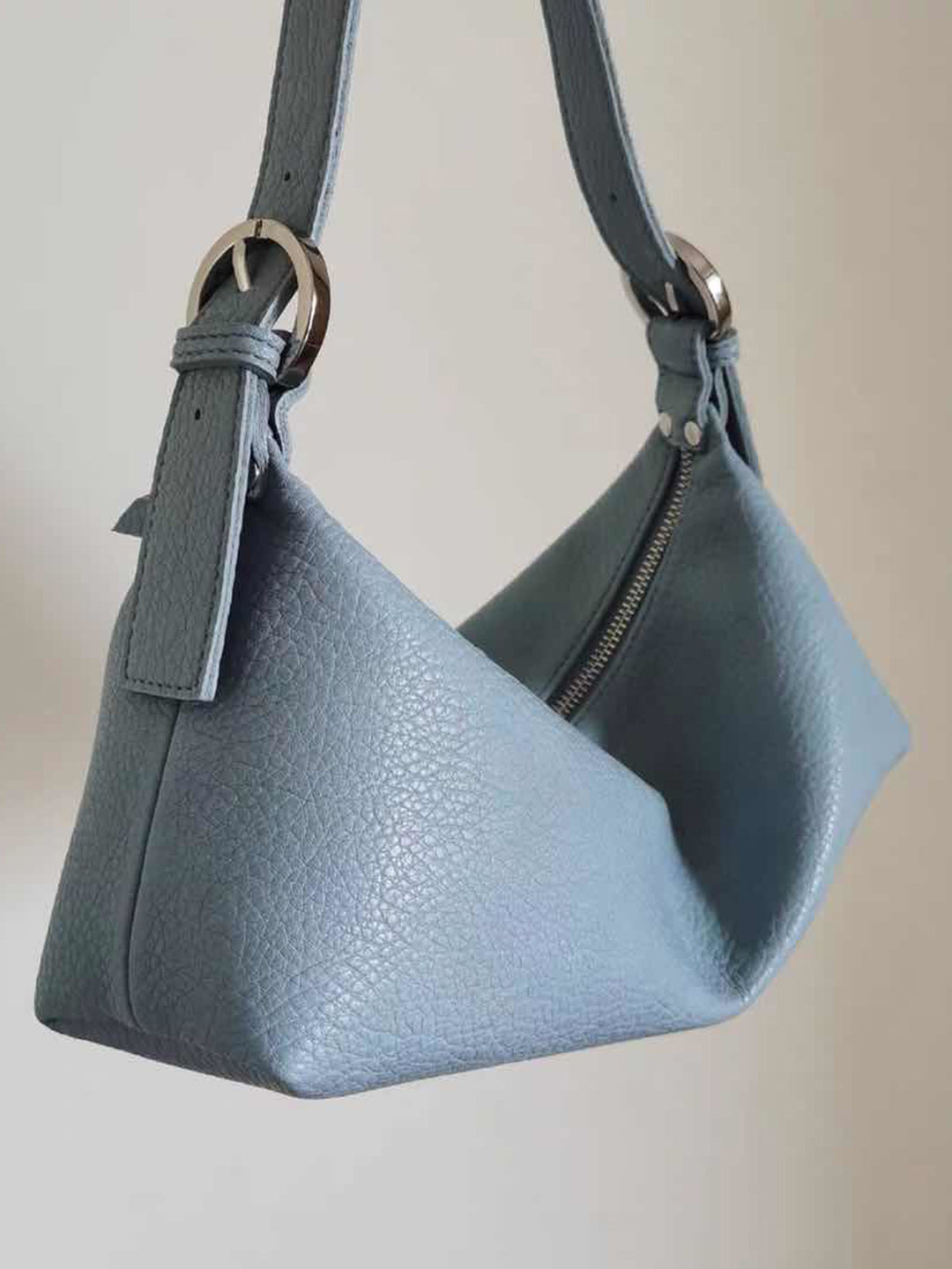 Women's Textured Solid Sling Bag- Blue