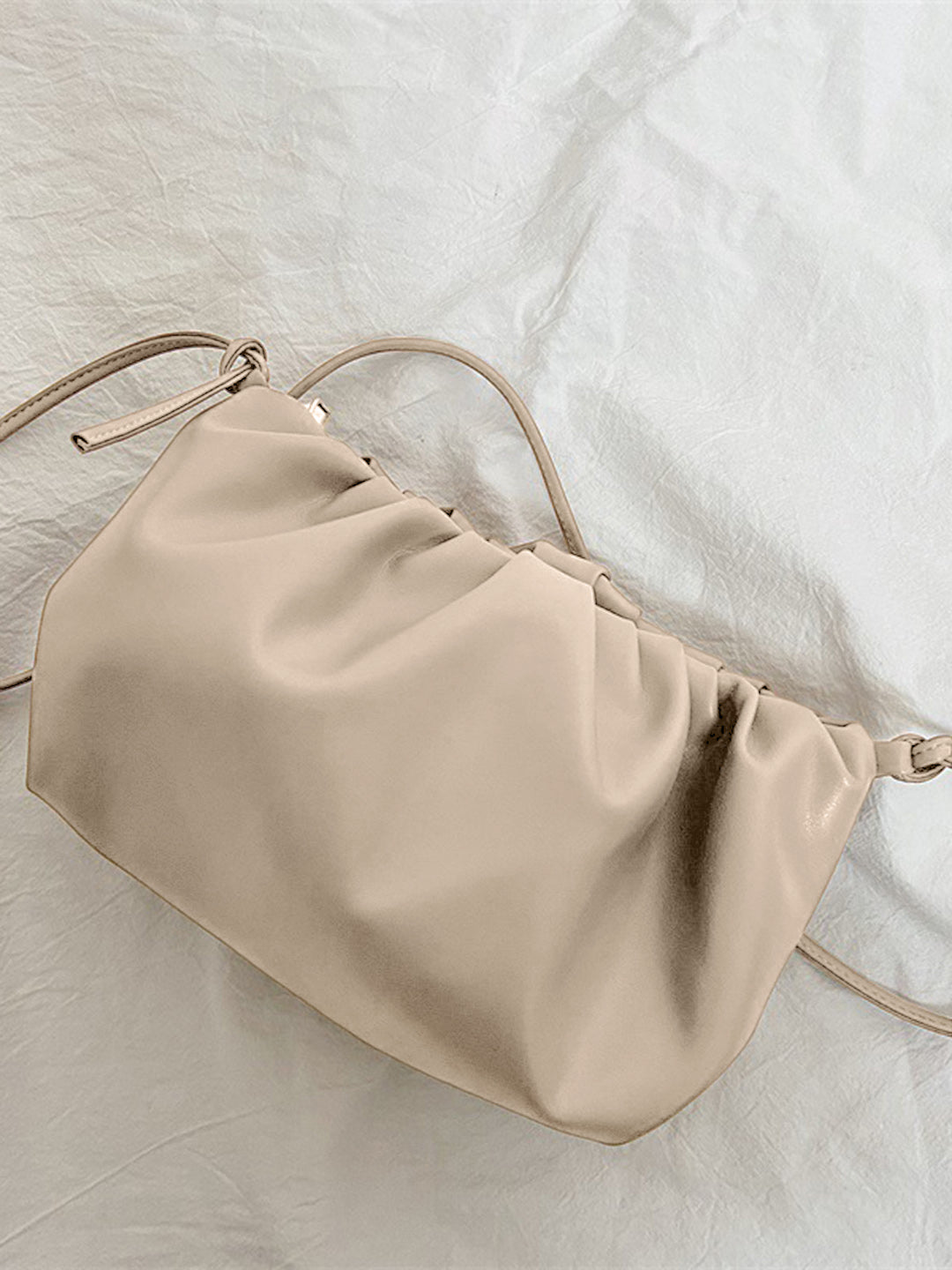 Women's Golden Chain Sling Bag- White