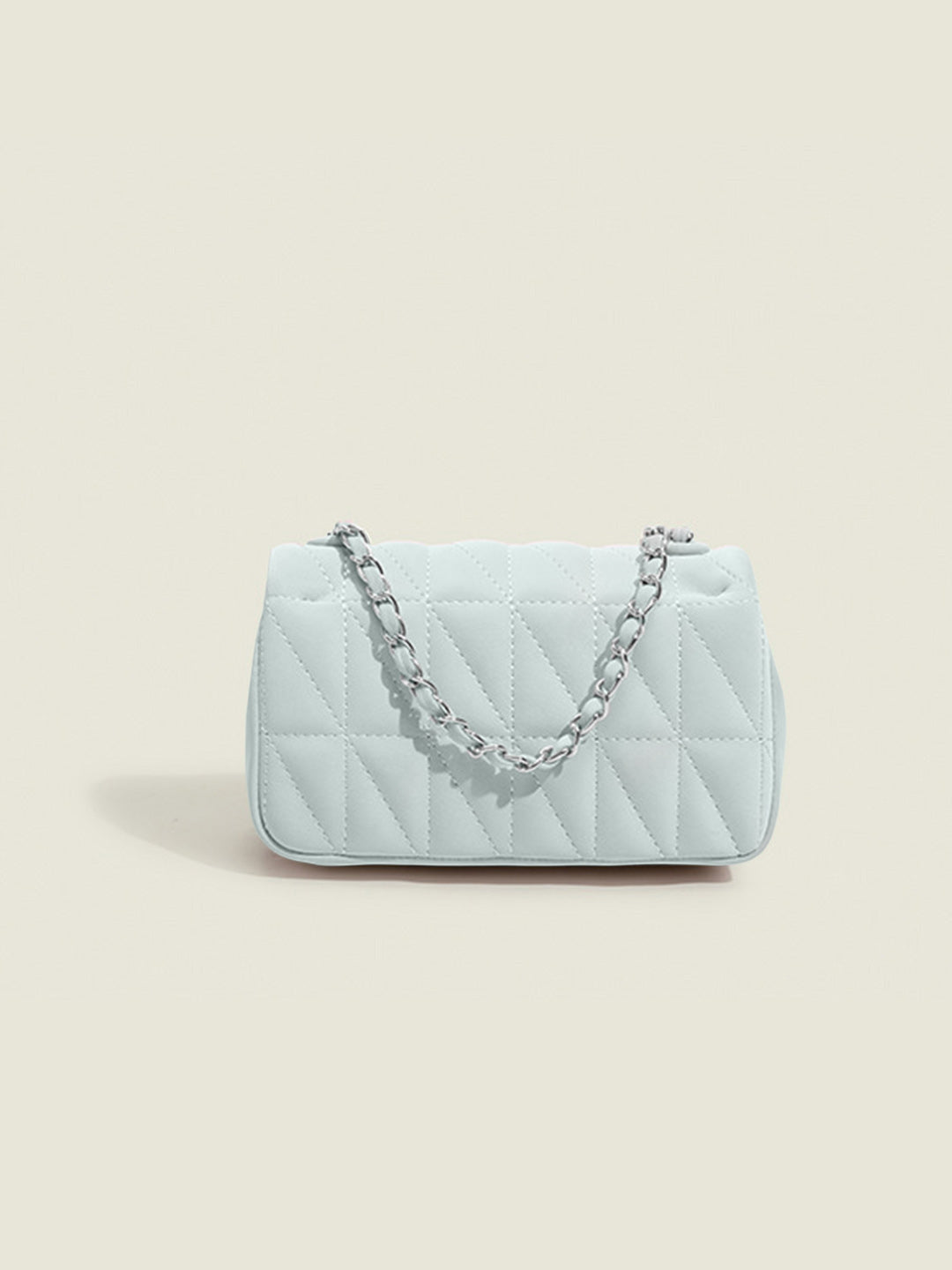Women's Textured Silver Chain Sling Bag-Green