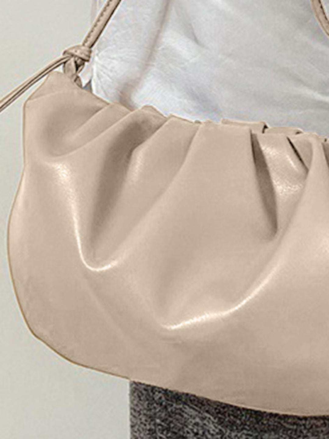 Golden Chain Sling Bag- White
