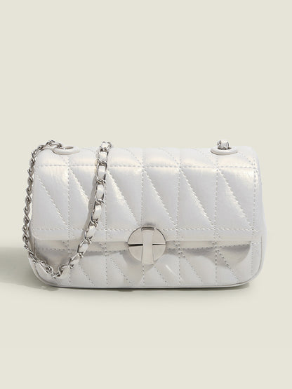 Silver Chain Sling - White