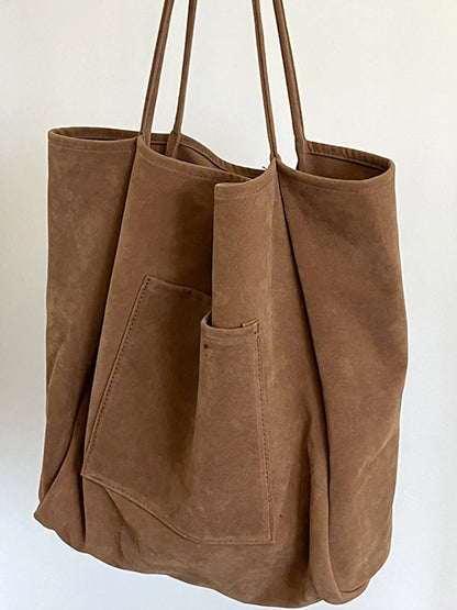 Evee Velvet Brown Tote